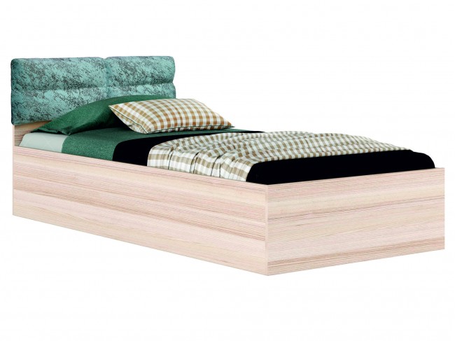 Односпальная светлая кровать "Виктория-П" 900 с мягким фото