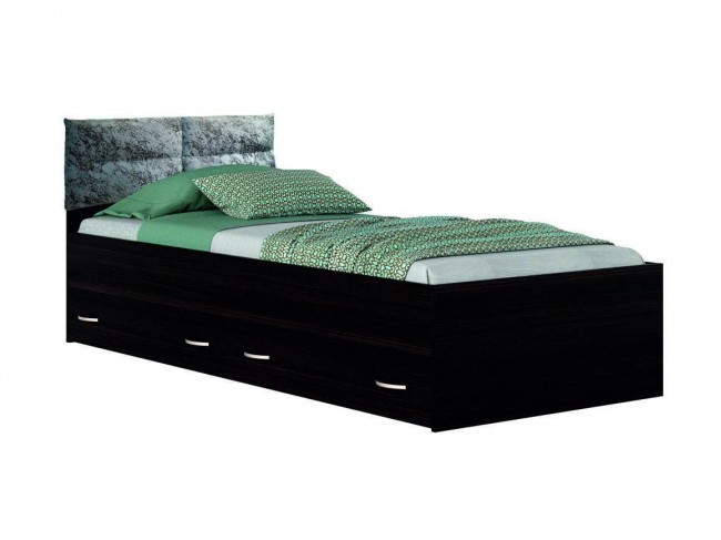 Односпальная кровать "Виктория-П" 900 с ящиками с мягк фото