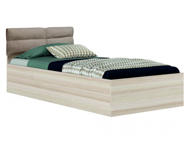 Односпальная светлая кровать "Виктория-П" 900  с мягки фото