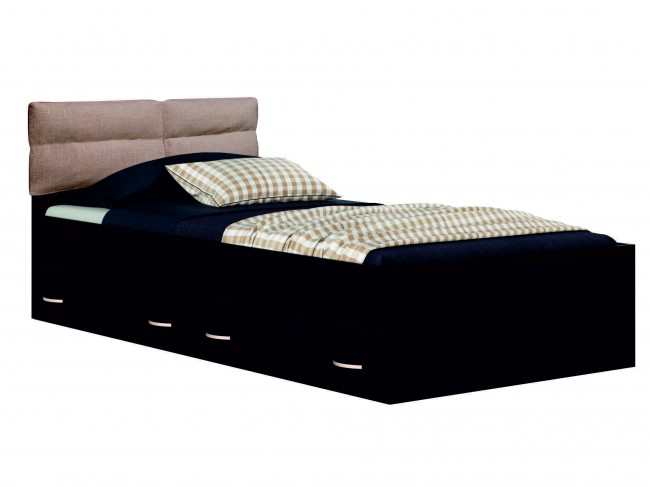 Односпальная кровать"Виктория-П" 900  с ящиками с мягк фото