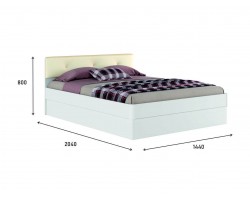 Кровать Белая "Николь ЭКО-П&; 1400 с механизм