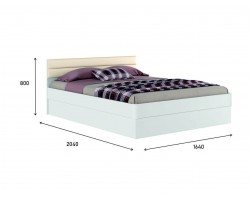 Кровать Белая двуспальная "Николь МБ&; 1600 с подъемным