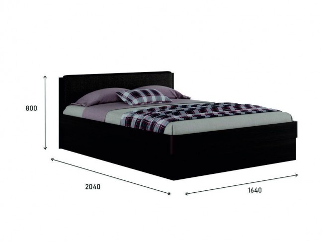 Двуспальная кровать "Николь ЭКО узор" 1600 с подъемным фото