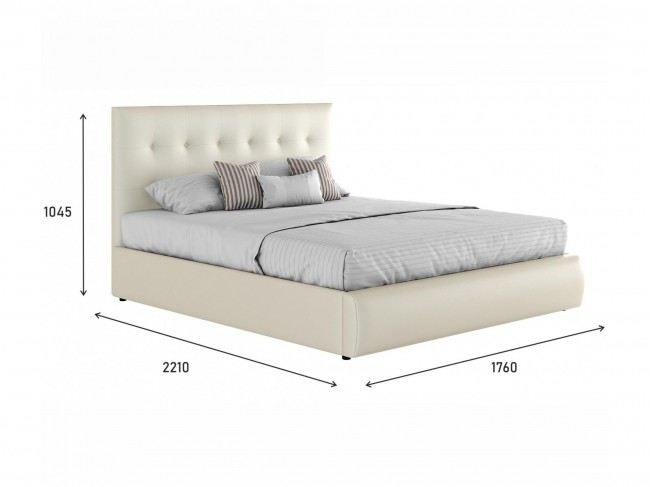 Мягкая интерьерная кровать "Селеста"1600 белая с матра фото