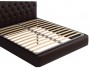 Мягкая двуспальная кровать "Амели" 1400 венге с фото