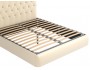 Мягкая двуспальная кровать "Амели" 1600 бежевая с фото