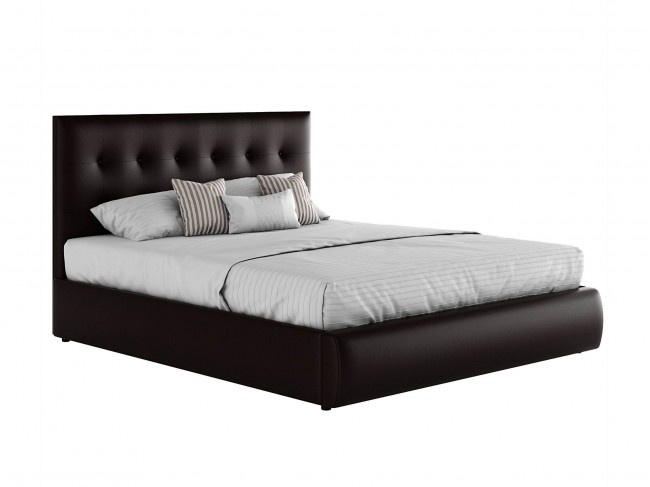 Мягкая двуспальная кровать "Селеста" 1600 венге с фото