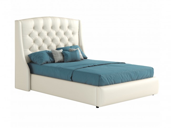 Мягкая кровать "Стефани" 1400 белая с подъемным механи фото