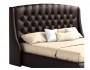 Мягкая двуспальная кровать "Стефани" 1400 венге с недорого