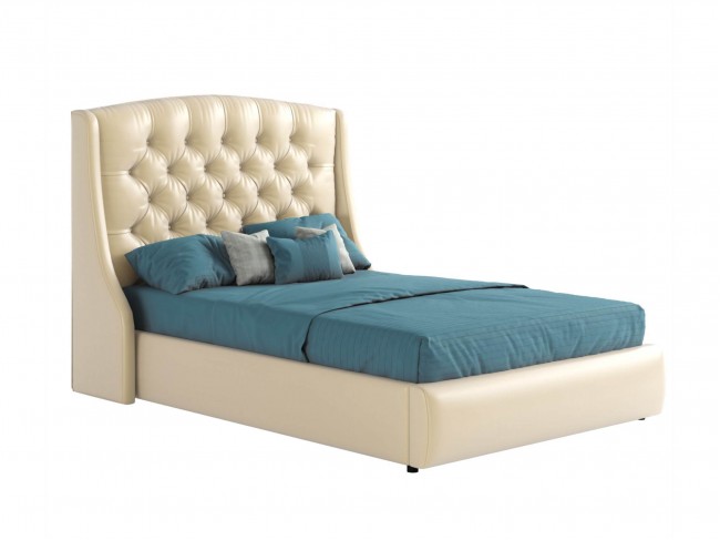 Мягкая двуспальная кровать "Стефани" 1400 с высоким фото