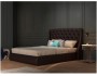 Мягкая двуспальная кровать "Стефани" 180 200 венге (те распродажа