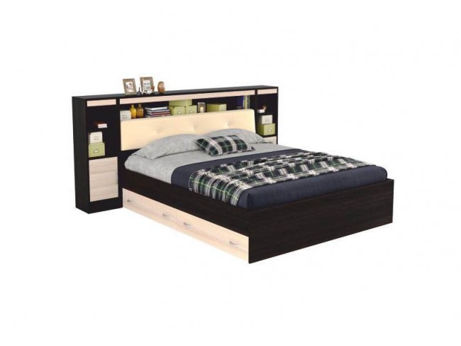 Двуспальная кровать "Виктория ЭКО-П" 1400 с мягким бло фото