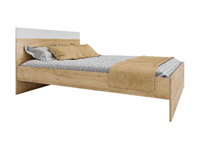 Кровать "Диана" 1600 (дуб золотой) с матрасом ГОСТ фото