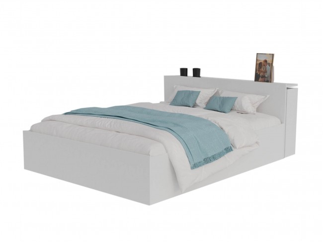 Кровать Доминика с блоком 160 (Белый) с матрасом ГОСТ фото