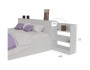 Кровать Доминика с блоком и ящиками 140 (Белый) с матрасом PROMO недорого