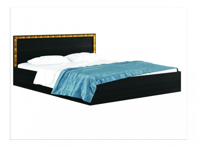 Двуспальная кровать "Виктория-Б" с багетом 1600 венге фото