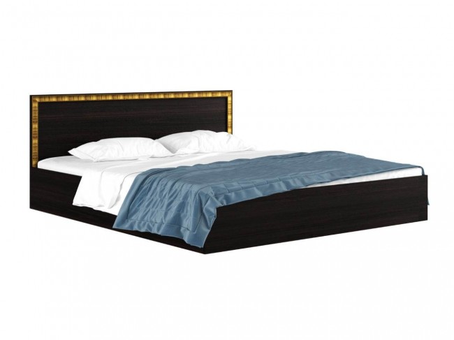 Двуспальная кровать "Виктория-Б" с багетом 1800 венге фото