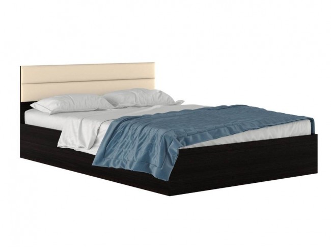Кровать "Виктория МБ" 1400 с мягким изголовьем в цвете фото