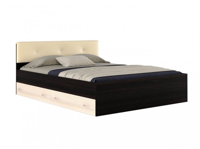 Двуспальная кровать "Виктория ЭКО-П" 1600 с изголовьем фото