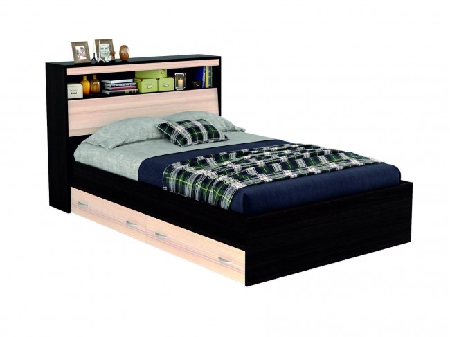 Кровать "Виктория" 1400 с откидным блоком и ящиками ве фото