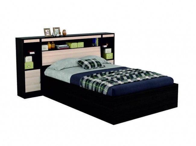 Кровать "Виктория" 1400 с откидным блоком и тумбами с фото
