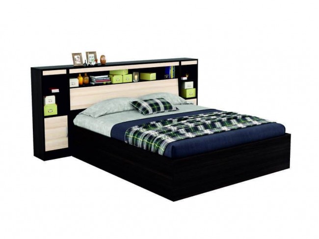 Двуспальная кровать "Виктория" 1600 с откидным блоком  фото