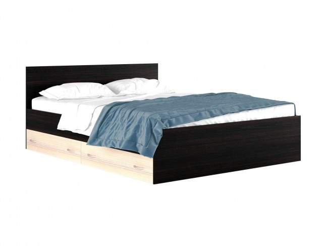 Двуспальная кровать "Виктория" 160 см. с ящиком и матр фото