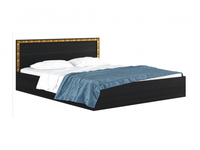 Двуспальная кровать "Виктория-Б" с багетом 1600 Венге  фото