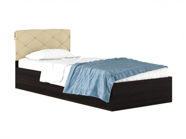 Односпальная кровать "Виктория-П" с подушкой на фото