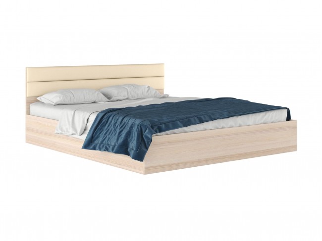 Двуспальная кровать "Виктория МБ" с мягким изголовьем фото