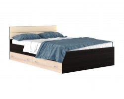 Кровать "Виктория-МБ&; 1400 с мягким изголовьем ящик