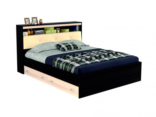 Двуспальная кровать "Виктория ЭКО-П" 1600 с мягким фото