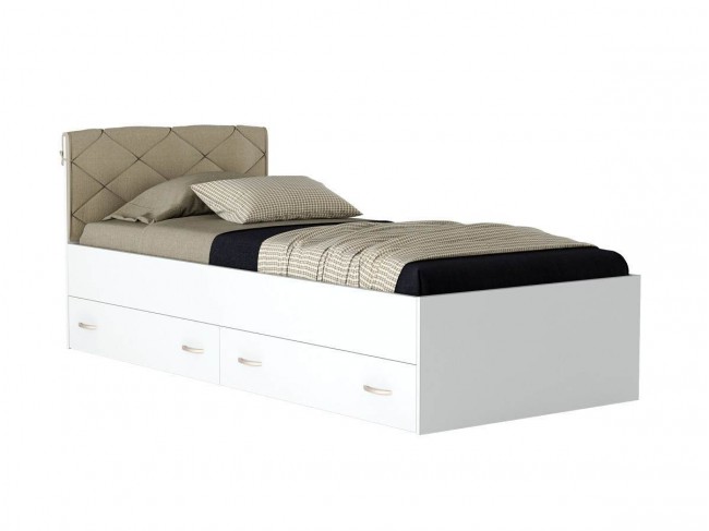 Односпальная кровать с подушкой "Виктория-П" на изголо фото