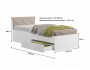 Односпальная кровать "Виктория-П" 900 с подушкой и ящи фото