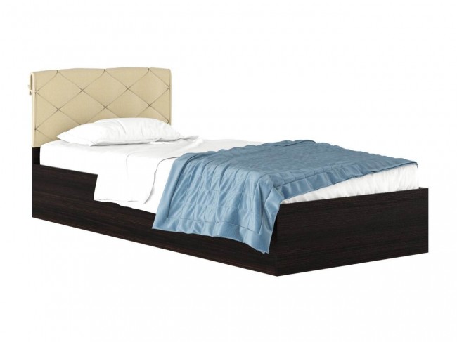 Односпальная кровать "Виктория-П" с подушкой 900 венге фото