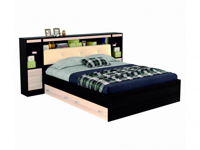 Двуспальная кровать "Виктория ЭКО-П" 1600 с мягким бло фото