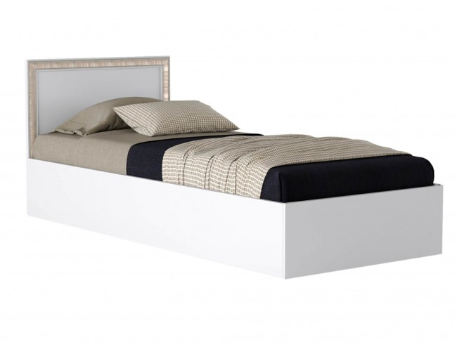 Односпальная кровать Виктория-Б 90 белая с багетом фото