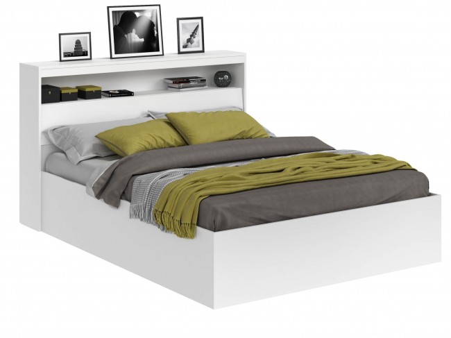 Кровать Виктория белая 160 с блоком фото