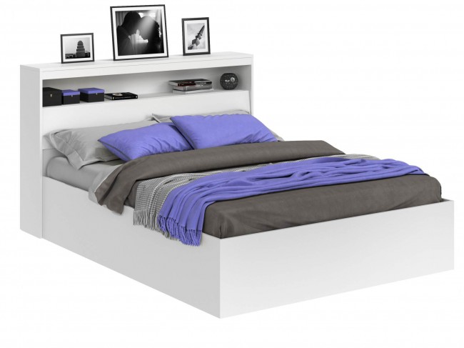 Кровать Виктория белая 140 с блоком и матрасом ГОСТ фото