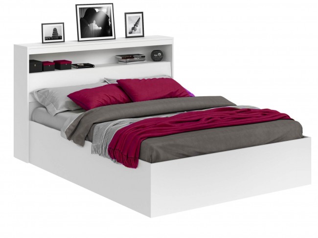 Кровать Виктория белая 180 с блоком и матрасом ГОСТ фото