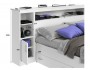 Кровать Виктория белая 160 с блоком, тумбами, ящиками и матрасом недорого