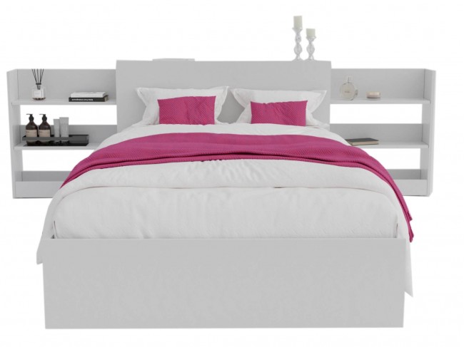 Кровать Доминика с блоком 120 (Белый) фото