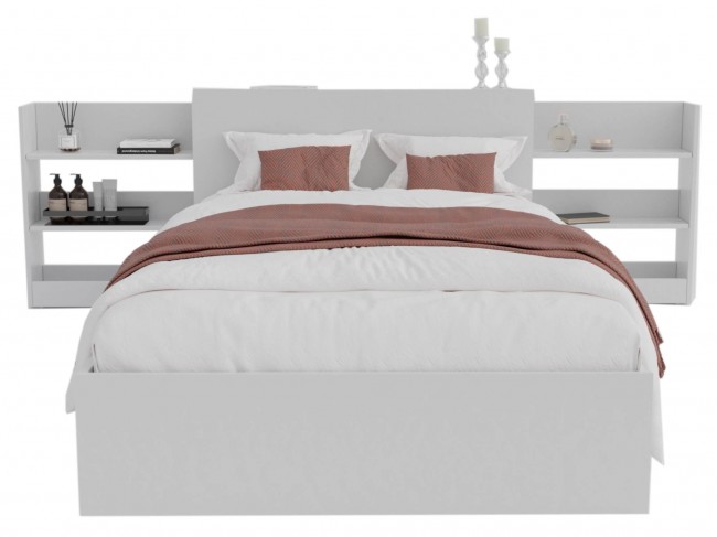 Кровать Доминика с блоком 120 (Белый) с матрасом ГОСТ фото