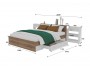 Кровать Доминика с блоком и ящиками 160 (Дуб Золотой/Белый) от производителя