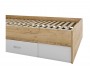 Кровать Доминика с блоком и ящиком 160 (Дуб Золотой/Белый) с распродажа