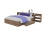 Кровать Доминика с блоком и ящиками 160 (Дуб Золотой) с матрасом от производителя