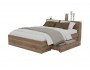 Кровать Доминика с блоком и ящиками 160 (Дуб Золотой) с матрасом недорого