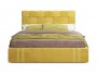 Мягкая кровать Tiffany 1600 желтая с ортопедическим основанием недорого