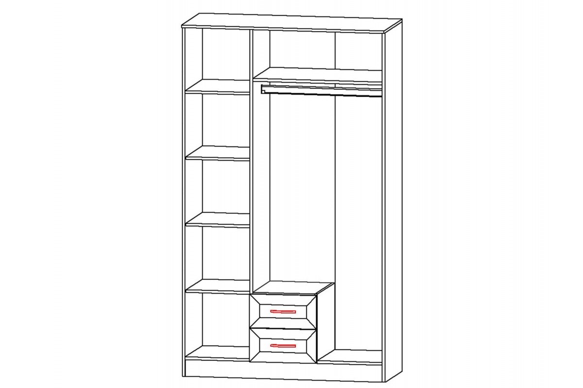 шкаф алиса 3 створчатый