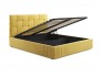 Мягкая кровать Tiffany 1600 желтая с подъемным механизмом с матр распродажа
